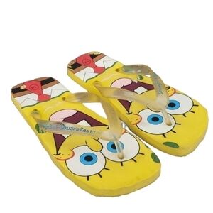 SpongeBob SquarePants Y2K flip flop flats sandals shoes sz 7/8